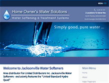 Tablet Screenshot of jacksonvillewatersofteners.com